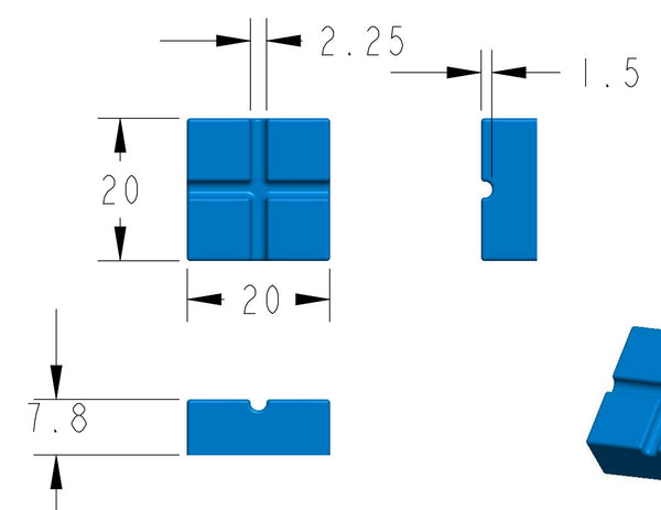 6 ml baksteengummyvorm - 204 gaatjes