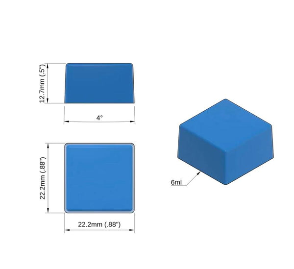 Vierkante vorm van 6 ml - 165 gaatjes